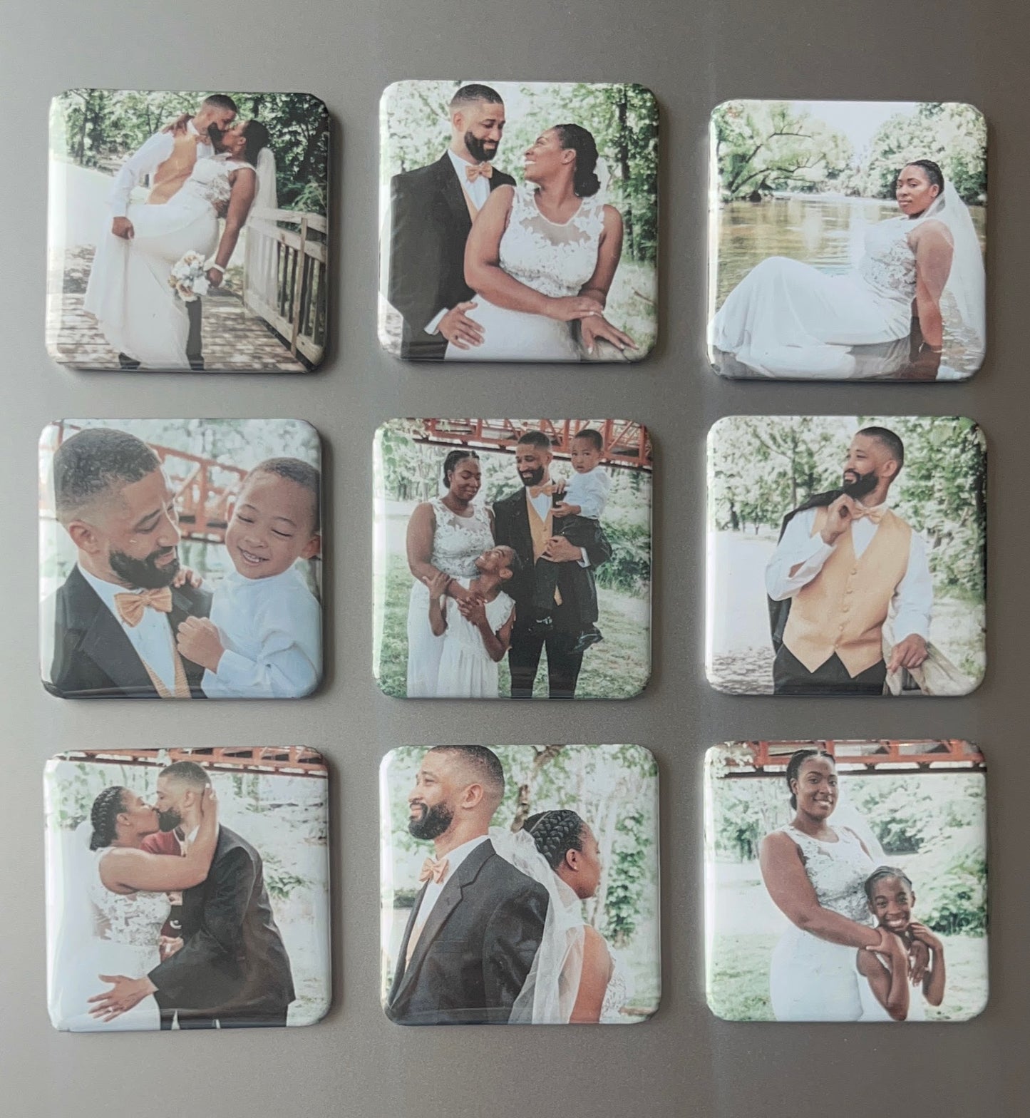 Custom Photo Magnets 2” x 2” - Set of 9